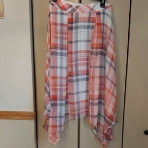 Tommy Hilfiger Red White & Blue Midi Skirt. Size 8